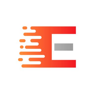 Soyut Nokta E Harfi Logo Tasarımı. E Harf Tasarım Vektörü ve Noktalar Vektör Şablonu İllüstrasyonu.