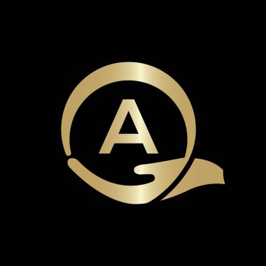 A harfinin el bakım logosu şablonu. Yaratıcı harf A Logo Tasarım Vektörü Şablonu.