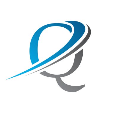 İlk harf Q Logo Vektör Şablonu Modern ve Basit Tasarım. Soyut Harf Q logosu Tasarımı