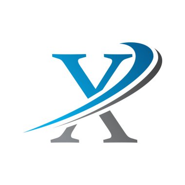 İlk harf X Logo Vektör Şablonu Modern ve Basit Tasarım. Soyut Harf X logosu Tasarımı