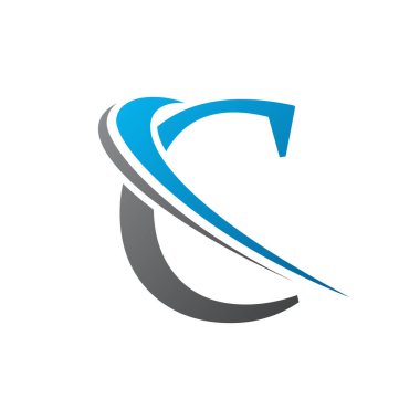 İlk harf C Logo Vektör Şablonu Modern ve Basit Tasarım. Soyut Harf C logo Tasarımı