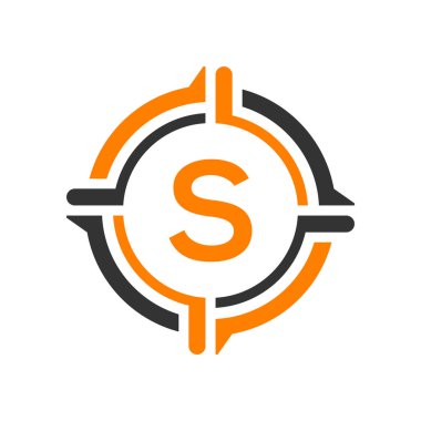 S harfi Logo Tasarım Şablonu. S harfinin soyut logo tasarımı