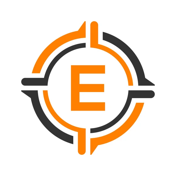 初期E文字ロゴデザインベクトルテンプレート アブストラクトレターEロゴデザイン — ストックベクタ