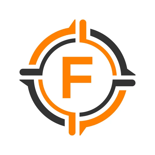 初期F文字ロゴデザインベクトルテンプレート アブストラクトレターFロゴデザイン — ストックベクタ