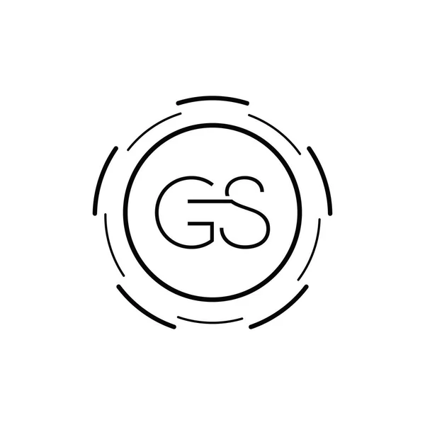 Initial Letter Logo Circular Design Frame Vector Illustration — Vettoriale Stock