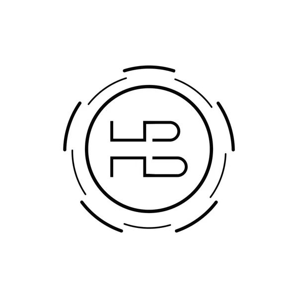 Початковий Логотип Літери Круговим Дизайном Круглою Рамкою Векторна Ілюстрація — стоковий вектор