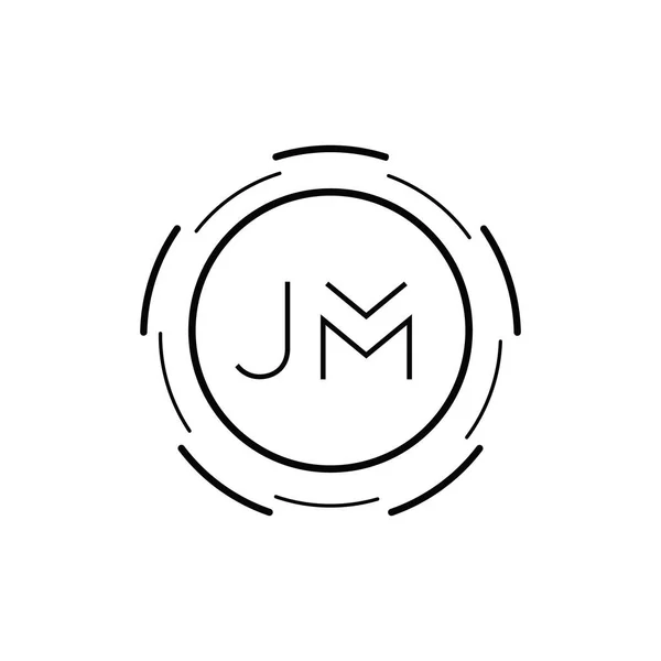 Λογότυπο Αρχικής Επιστολής Κυκλικό Σχεδιασμό Και Στρογγυλό Πλαίσιο Διανυσματική Εικονογράφηση — Διανυσματικό Αρχείο
