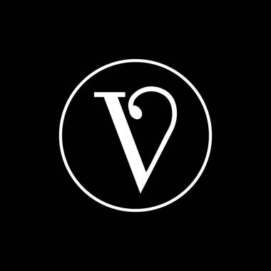 Initial V letter in a circle logo. Vector design template elements for your application or corporate identity.