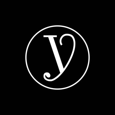 Initial Y letter in a circle logo. Vector design template elements for your application or corporate identity.