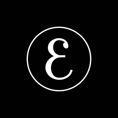 Initial E letter in a circle logo. Vector design template elements for your application or corporate identity.