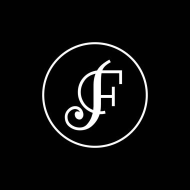 Initial F letter in a circle logo. Vector design template elements for your application or corporate identity.