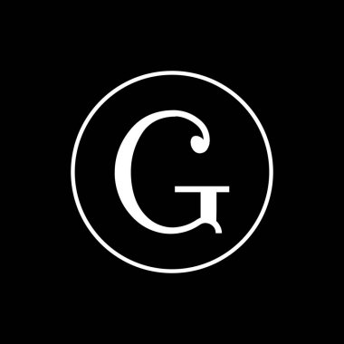 Initial G letter in a circle logo. Vector design template elements for your application or corporate identity.