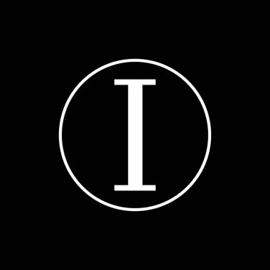 Initial I letter in a circle logo. Vector design template elements for your application or corporate identity.