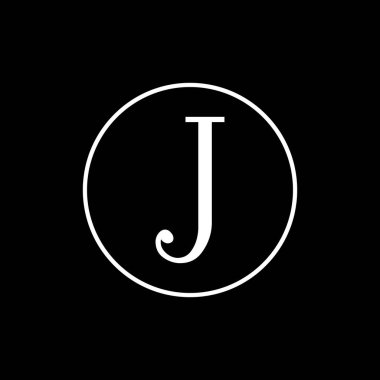 Initial J letter in a circle logo. Vector design template elements for your application or corporate identity.