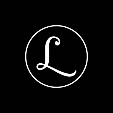 Initial L letter in a circle logo. Vector design template elements for your application or corporate identity.