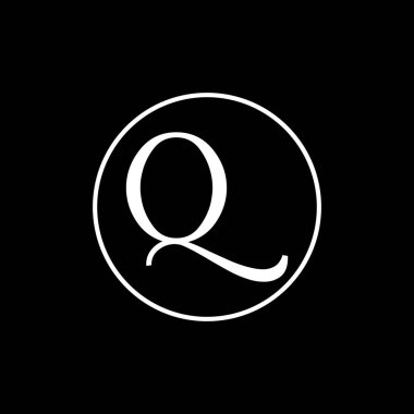 Initial Q letter in a circle logo. Vector design template elements for your application or corporate identity.