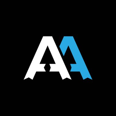 Initial Letter AA logo icon design template elements.