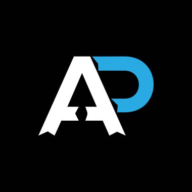 Initial Letter AP logo icon design template elements.