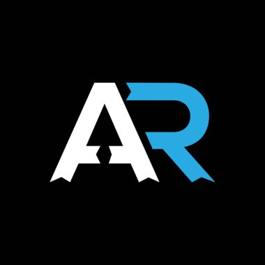 Initial Letter AR logo icon design template elements.