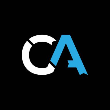 Initial Letter CA logo icon design template elements.