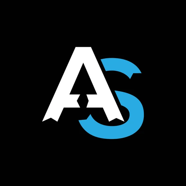 Initial Letter AS logo icon design template elements.