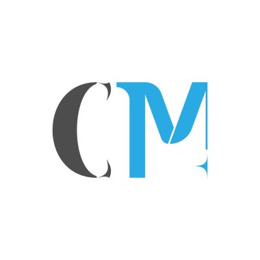 Initial CM logo designed with Letter C and M in vector Design.