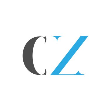 Initial CZ logo designed with Letter C and Z in vector Design.