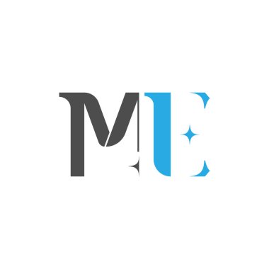 Initial ME logo designed with Letter M and E in vector Design.