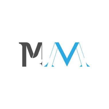 Initial MM logo designed with Letter M and M in vector Design,