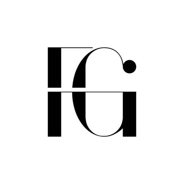 Initials Letters Monogram Logo — Vetor de Stock