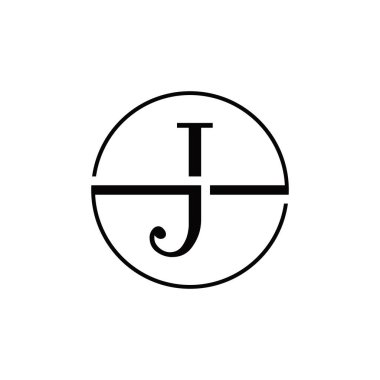Initial J letter circle logo design With White Background.