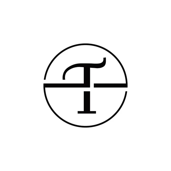 Initial Letter Circle Logo Design White Background — Image vectorielle