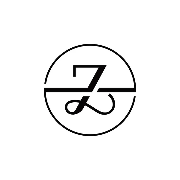 Initial Letter Circle Logo Design White Background — ストックベクタ