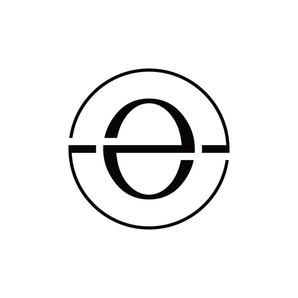 Initial Letter Circle Logo Design White Background — Stock Vector