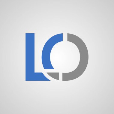 LO initial letter logo design template vector