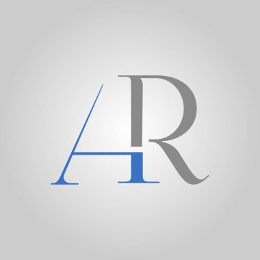 AR initial letter logo design template vector