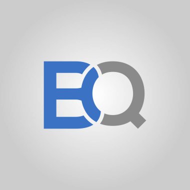BQ initial letter logo design template vector