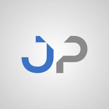 JP initial letter logo design template vector