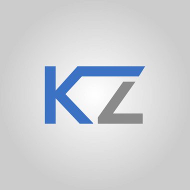 KZ initial letter logo design template vector