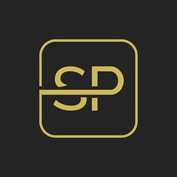 Initial Letters Square Shape Icon Logo Design — Archivo Imágenes Vectoriales