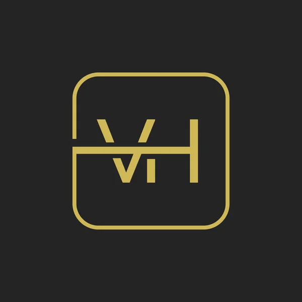 Initial Letters Square Shape Icon Logo Design — Image vectorielle