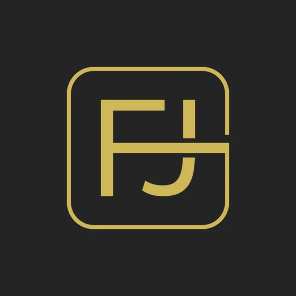 Initial Letters Square Shape Icon Logo Design — Vector de stock
