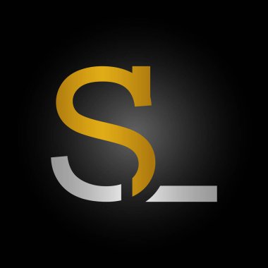 Başlangıç SL Harfi Logo Tasarımı. SL yaratıcı logo tasarım vektörü