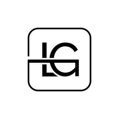 İlk LG harfi Logo Tasarım Şablonu. Yaratıcı LG Harf Logosu Tasarım Vektörü İllüstrasyonu.