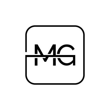 İlk MG harfi Logo Tasarım Şablonu. Yaratıcı MG Harf Logosu Tasarım Vektörü İllüstrasyonu.