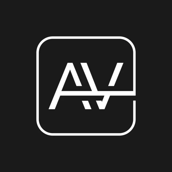 初期のAv文字ロゴデザインベクトルテンプレート クリエイティブAvレターロゴベクトルイラスト — ストックベクタ