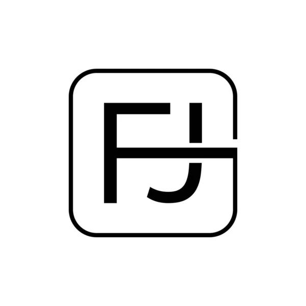 初期Fj文字ロゴデザインベクトルテンプレート クリエイティブ Letter Logo Designベクトルイラスト — ストックベクタ