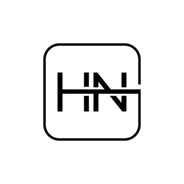 初始Hn字母标志设计向量模板 创意Hn字母标志设计矢量图解 — 图库矢量图片