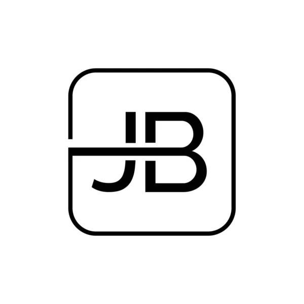 İlk JB harfi Logo Tasarım Şablonu. Yaratıcı JB Harf Logosu Tasarım Vektörü İllüstrasyonu.