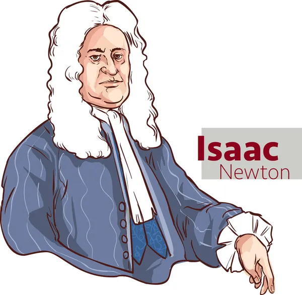Isaac Newton Angielski Fizyk Matematyk — Wektor stockowy